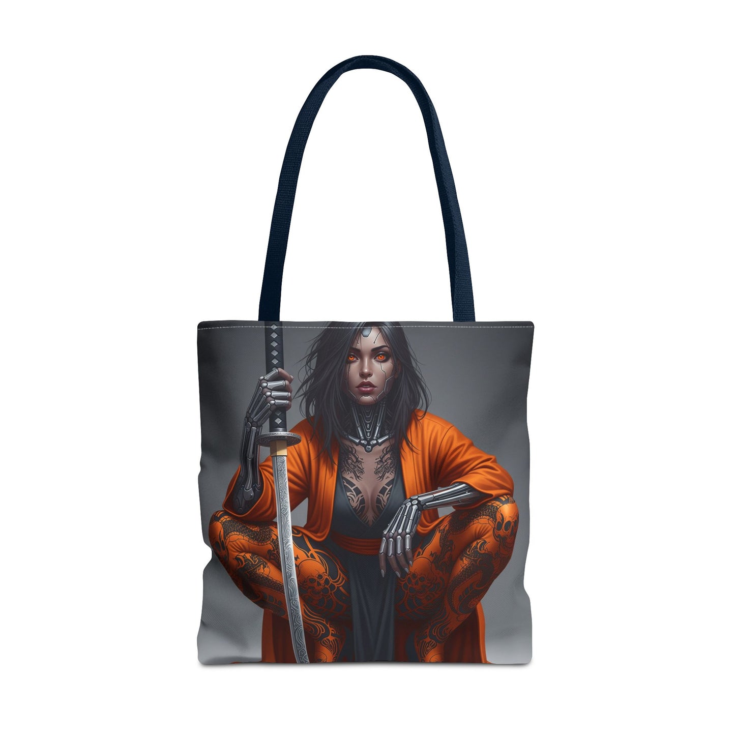 Fierce Samurai Tote Bag | Stylish AOP Bag for Anime Lovers | Perfect for Everyday, Shopping, or Gifts | Unique and Bold Design