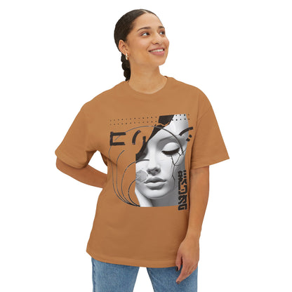 Chic Graphic Tee, Casual Fashion Shirt, Summer Outfit Top, Gift for Her, Artistic Oversized T-Shirt