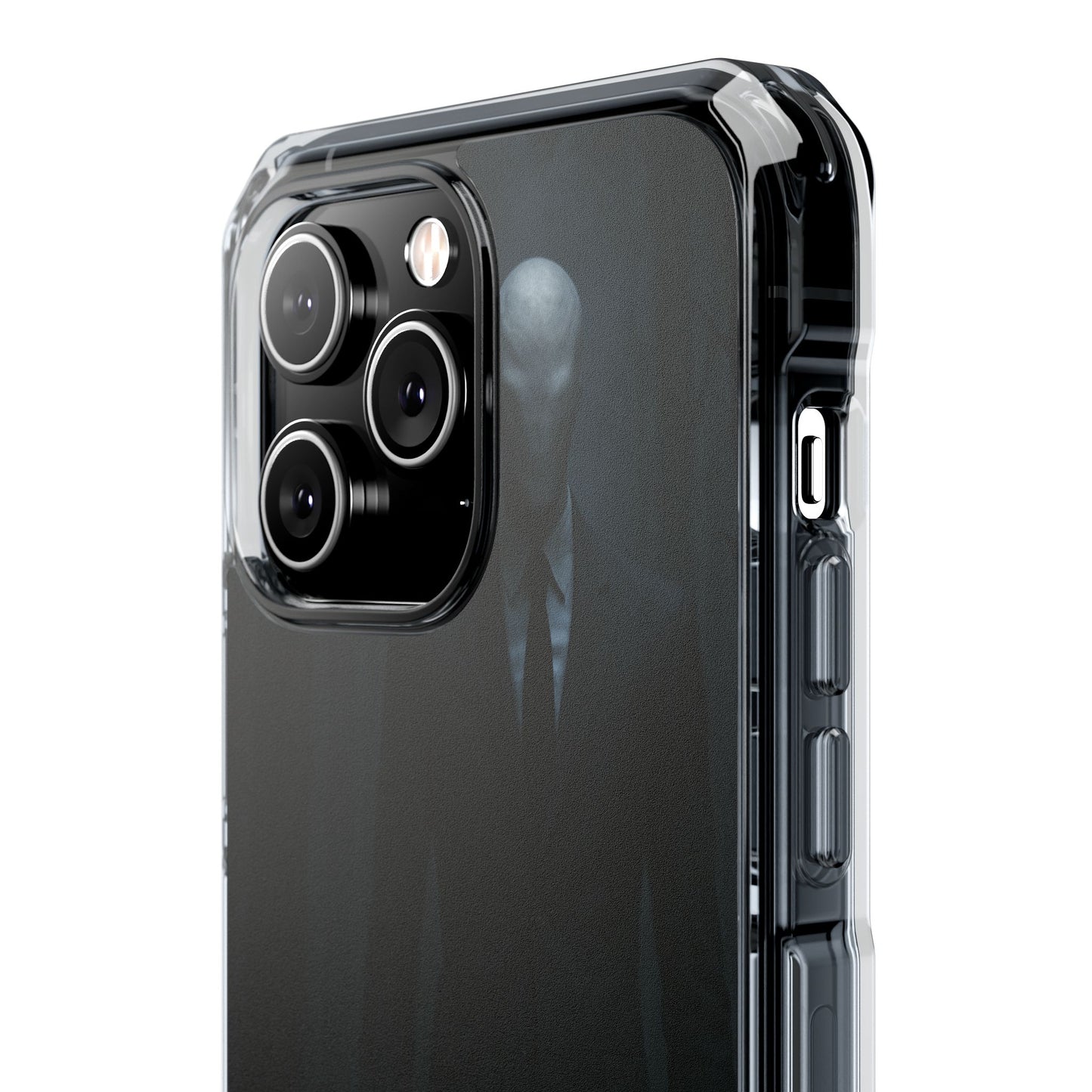 Sleek Phone Case with Minimalist Horror Design of Slenderman, Slim Protective Case, Unique Gift for Horror Lovers, Clear Impact-Resistant Case