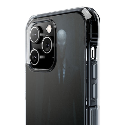 Sleek Phone Case with Minimalist Horror Design of Slenderman, Slim Protective Case, Unique Gift for Horror Lovers, Clear Impact-Resistant Case
