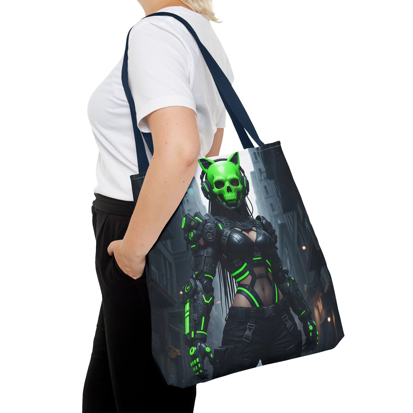 Futuristic Cyberpunk Tote Bag | Stylish AOP Bag with Neon Skull Design | Perfect Gift for Gamers and Tech Enthusiasts, Festival [...]