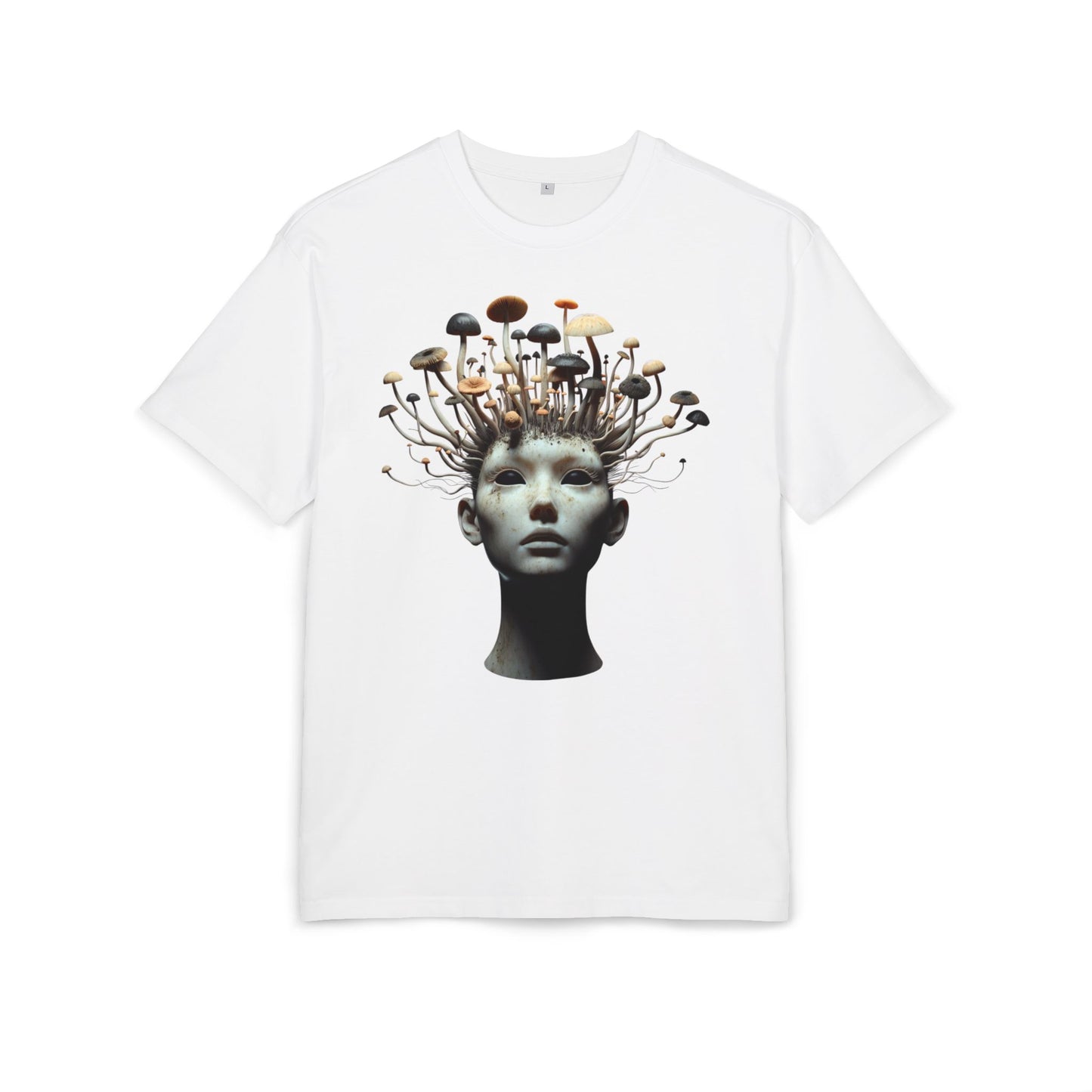 Unisex Heavy Oversize Tee - Artistic Mushroom Graphic Tee