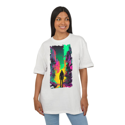 Vibrant Nature-Inspired Oversize Tee, Boho Graphic Tee, Unisex T-Shirt for Adventurers, Colorful Casual Wear, Nature Lover Gift