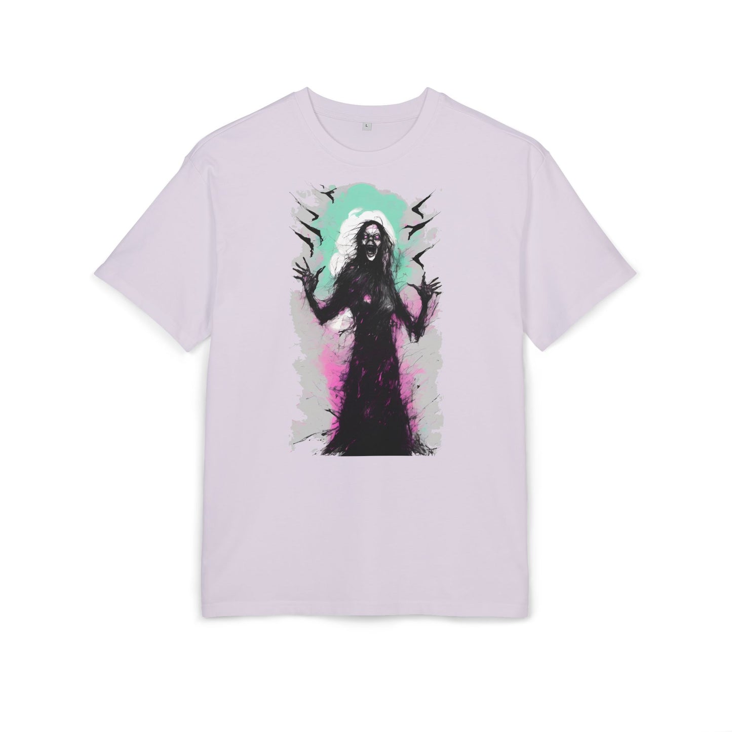 Spooky Witch Oversize Tee - Halloween Shirt, Graphic Tee for Festivals, Trendy Streetwear, Gift for Witch Lovers, Unisex Apparel