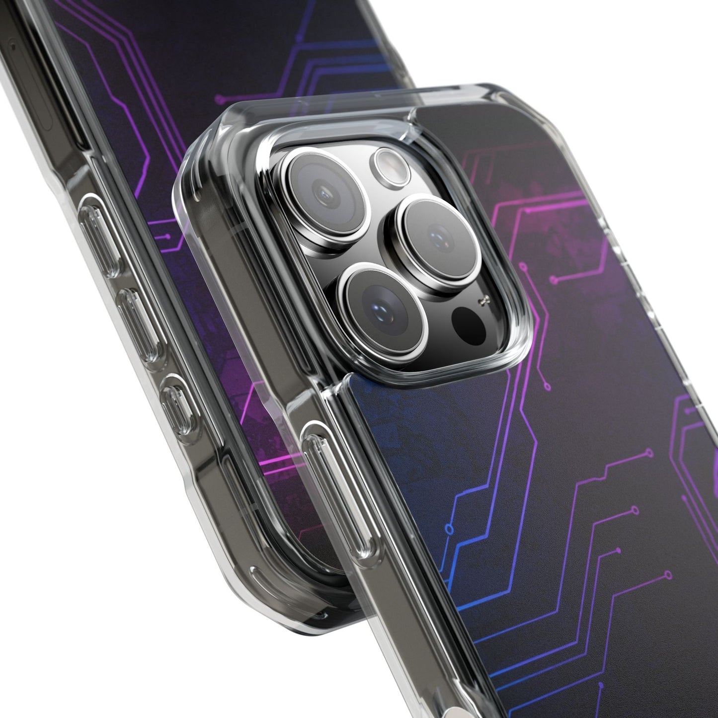 Magnetic Clear Phone Case - Tech-Inspired Design for Gamers, Stylish Protection, Gift for Tech Lovers, Phone Accessories, Customizable Case