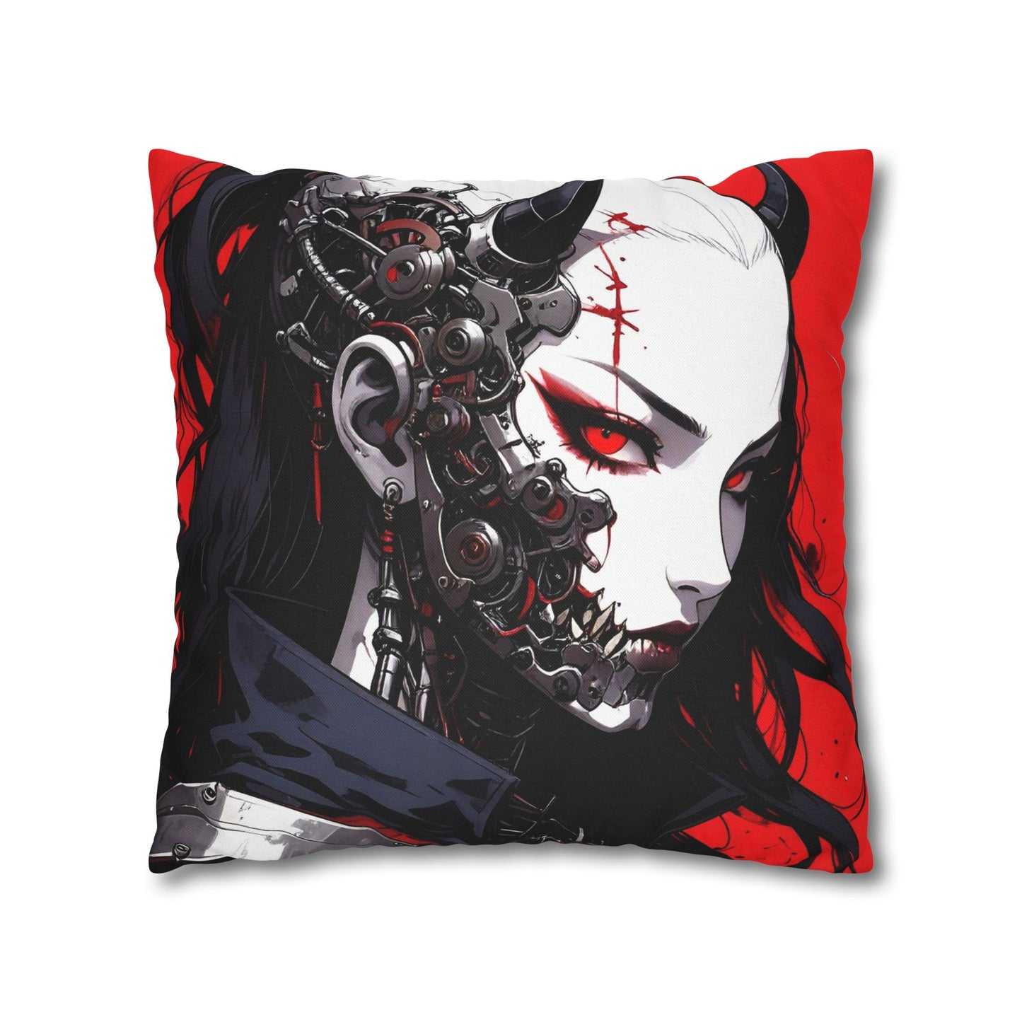 Futuristic Anime Style Pillowcase, Cyberpunk Decor, Gift for Anime Lovers, Home Accessories, Housewarming Present, Cozy Bedroom