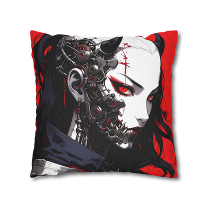 Futuristic Anime Style Pillowcase, Cyberpunk Decor, Gift for Anime Lovers, Home Accessories, Housewarming Present, Cozy Bedroom