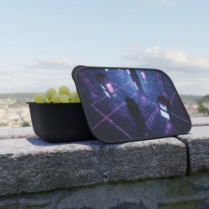 Futuristic Bento Box, Eco-Friendly Lunch Container, Stylish Meal Prep, Gift for Foodies, Sci-Fi Lunchbox with Utensils