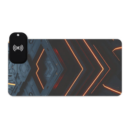 LED Gaming Mouse Pad with Wireless Charging, RGB Desk Mat for Gamers, Computer Accessories, Gaming Setup Essentials, Gift for Tech Lovers