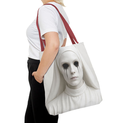 Eerie Art Tote Bag, Creepy Canvas Bag, Gothic Handbag, Unique Gift for Halloween, Spooky Decor, Horror Lover Accessories