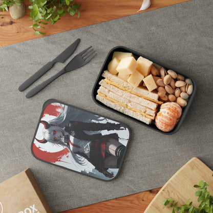 Gothic Anime Bento Box, Eco-Friendly Meal Prep Container, Anime Lunch Box, Unique Gift for Anime Lovers, Stylish Food Storage