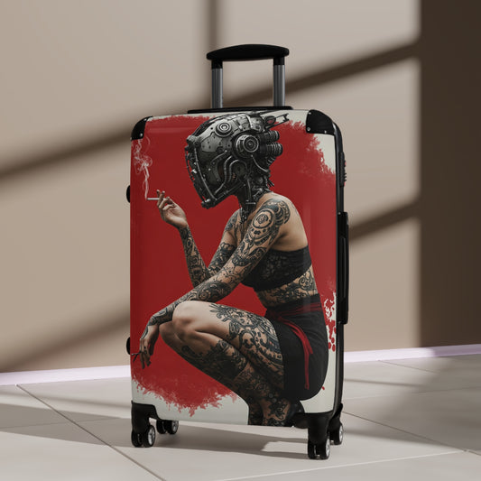 Stylish Travel Suitcase with Futuristic Design - Perfect for Adventurers