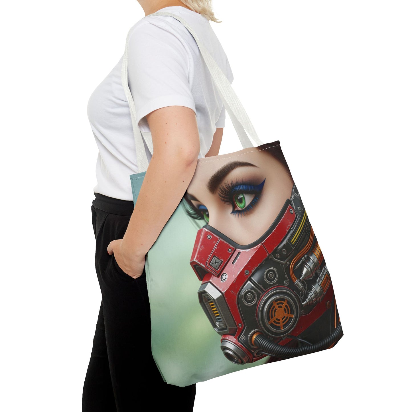 Futuristic Character Tote Bag, Stylish Eco-Friendly Bag, Unique Gift for Fans, Everyday Use for Shopping or Work, Gift for Her