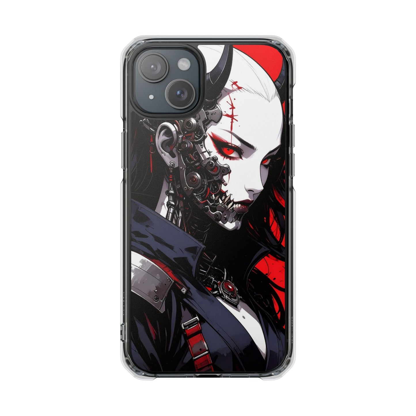 Magnetic Impact Phone Case, Anime Art Phone Cover, Goth Accessories for Her, Gift for Tech Lovers, Unique Phone Protection