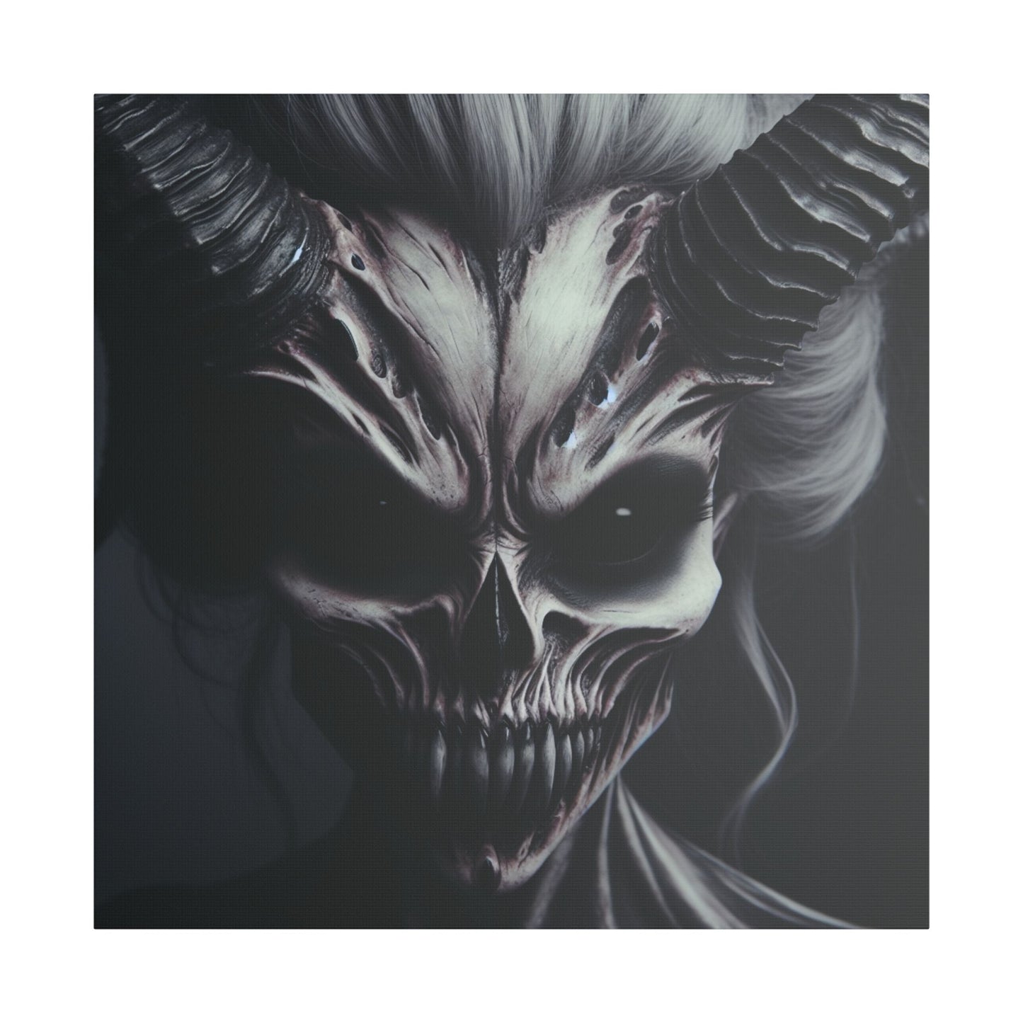 Gothic Wall Art, Demon Canvas, Creepy Decor, Dark Aesthetic Artwork, Spooky Home Decor, Halloween Art
