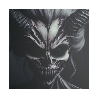 Gothic Wall Art, Demon Canvas, Creepy Decor, Dark Aesthetic Artwork, Spooky Home Decor, Halloween Art