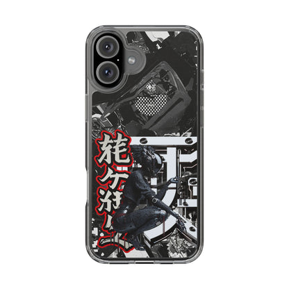 Clear Phone Case with Stylish Graphic Design for Tech Enthusiasts