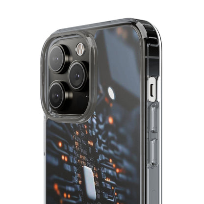 Clear Phone Case with Cyber Print