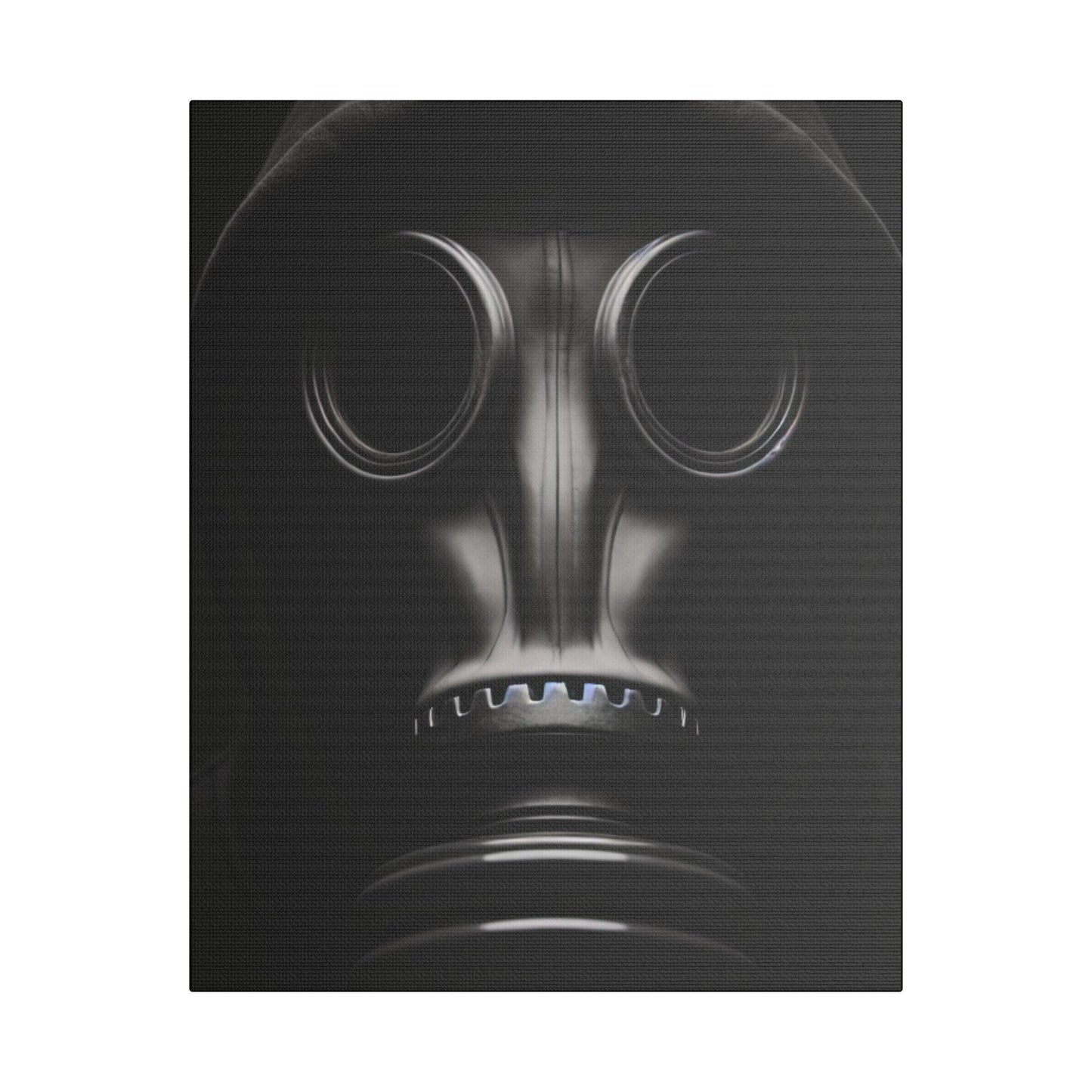 Stylish Gas Mask Art Canvas, Dark Aesthetic Wall Decor, Unique Gift for Art Lovers, Modern Home Accent, Gothic Room Art
