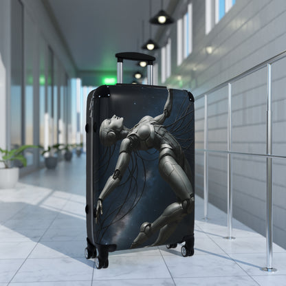 Cosmic Art Suitcase, Unique Travel Luggage, Starry Night Carry-On, Sci-Fi Baggage, Geeky Gift for Travelers