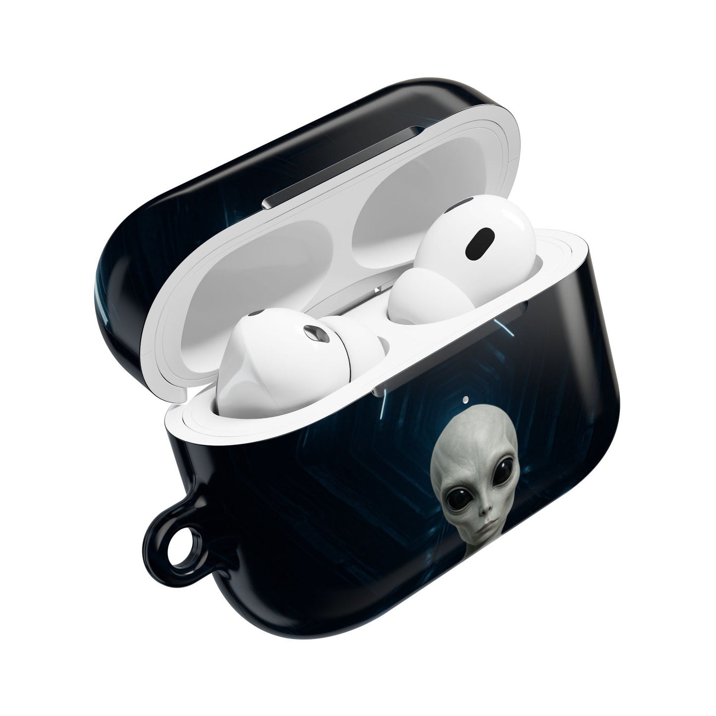 Alien-Themed AirPod Case, Funky Wireless Earbud Cover, Sci-Fi Gift for Music Lovers, Unique Tech Accessory, Halloween Present, Trendy Gadget