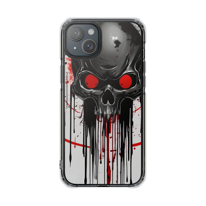 Edgy Skull Design Phone Case, Unique Protective Case, Magnetic Impact Case, Halloween Gift, Skull Lover Accessory