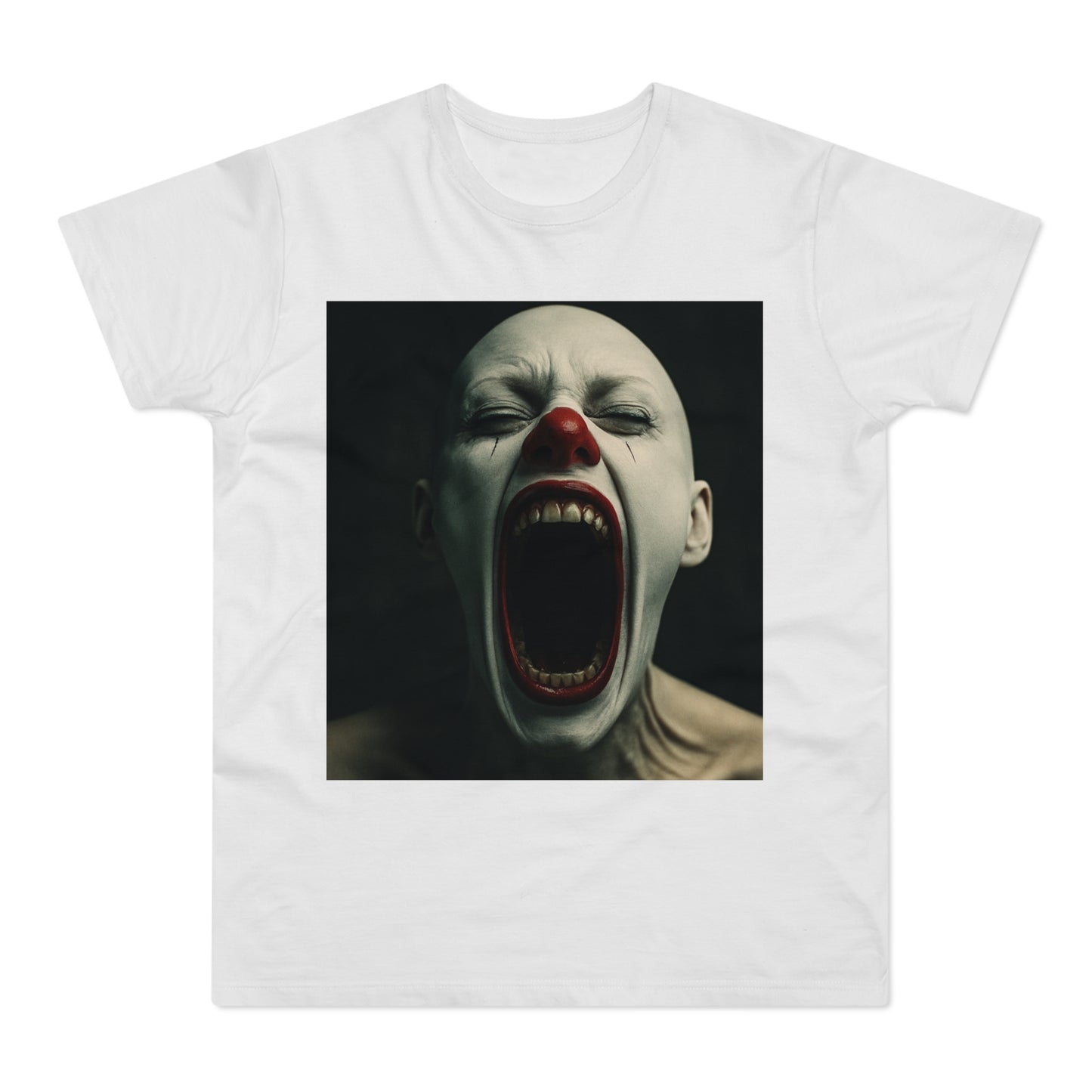 Creepy Clown Graphic T-Shirt, Scary Shirt for Halloween, Horror Movie Fans, Unique Gift for Him, Unisex Casual Wear
