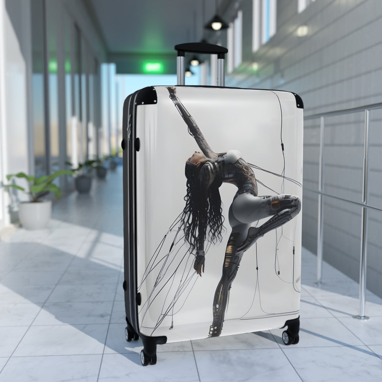 Travel Suitcase - Stylish Cyber Design for Adventurers