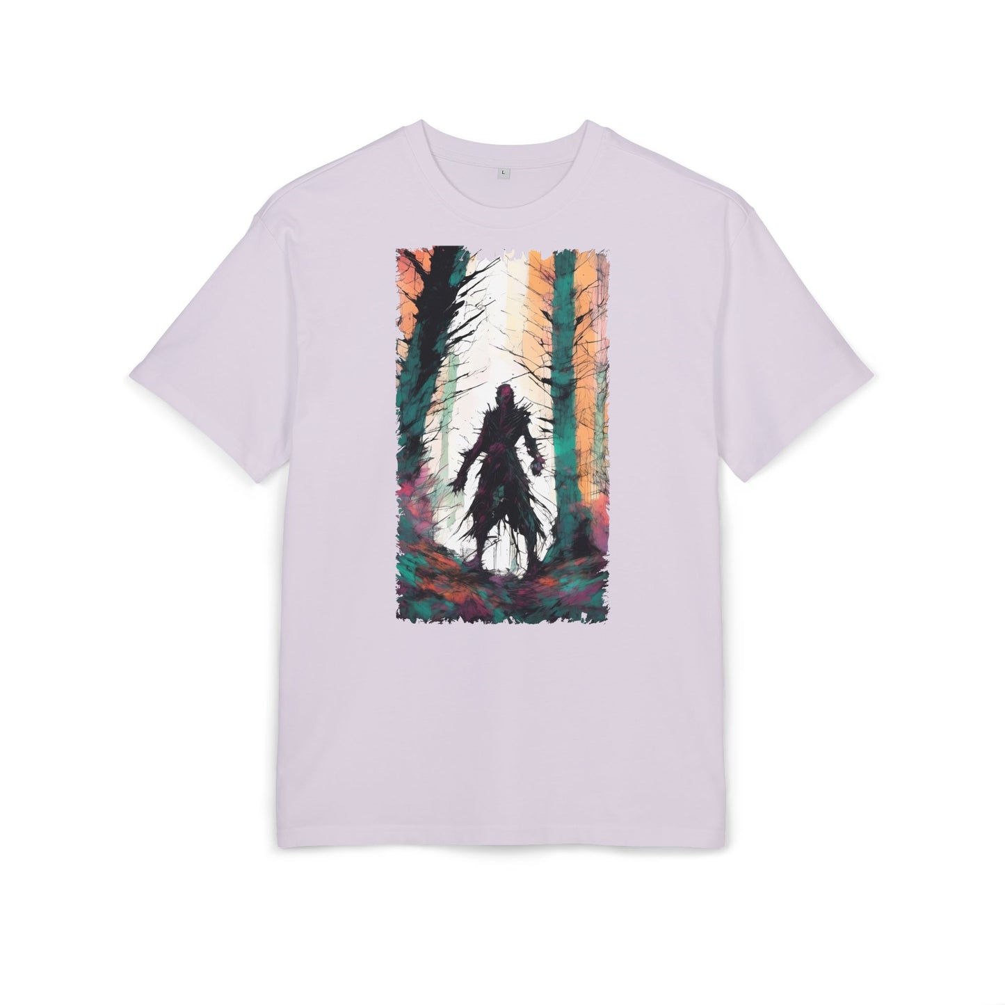 Artistic Oversized Tee - Forest Silhouette Design, Casual Unisex Fashion, Perfect for Nature Lovers, Gift for Friends, Relaxed Everyday Wear