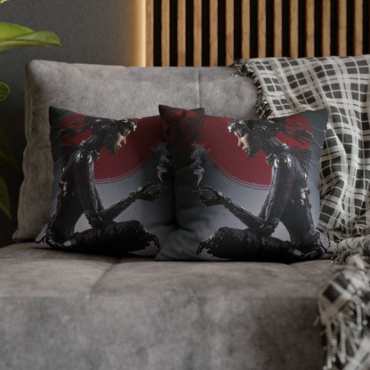 Futuristic Robot Love Pillowcase, Cyberpunk Decor, Gift for Tech Lovers, Modern Home Accent, Unique Housewarming Present