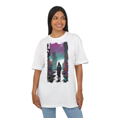 Unisex Oversized Graphic Tee with Forest Silhouette | Comfy Casual Wear, Gift for Nature Lovers, Ideal for Camping, Hiking, Everyday Style
