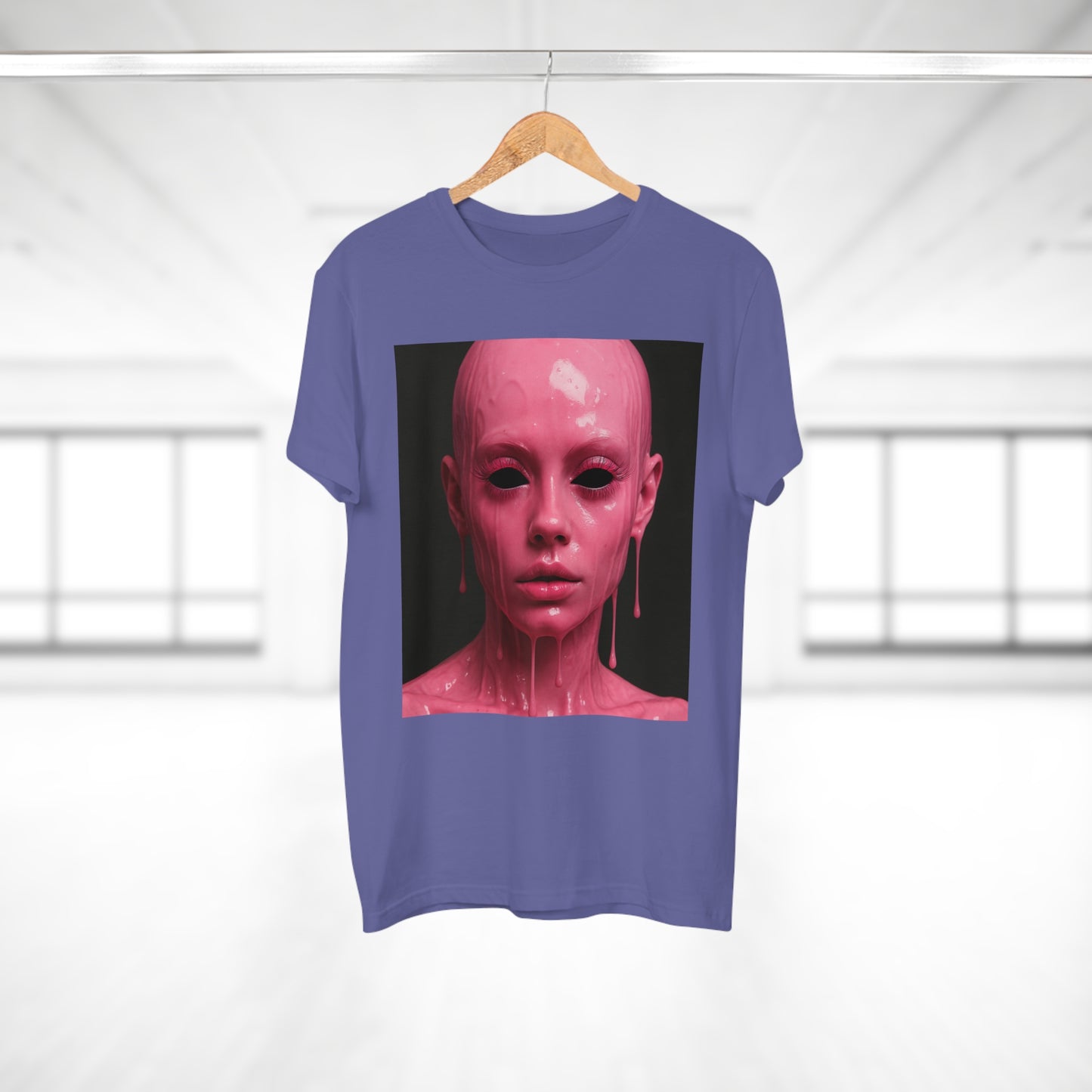 Artistic Pink Melting Face T-Shirt - Trendy Graphic Tee, Unique Gift, Statement Apparel, Festival Wear, Occasional Fashion, Street Style
