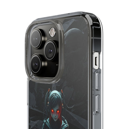 Futuristic Clear Phone Case with Cyberpunk Design - Edgy and Stylish
