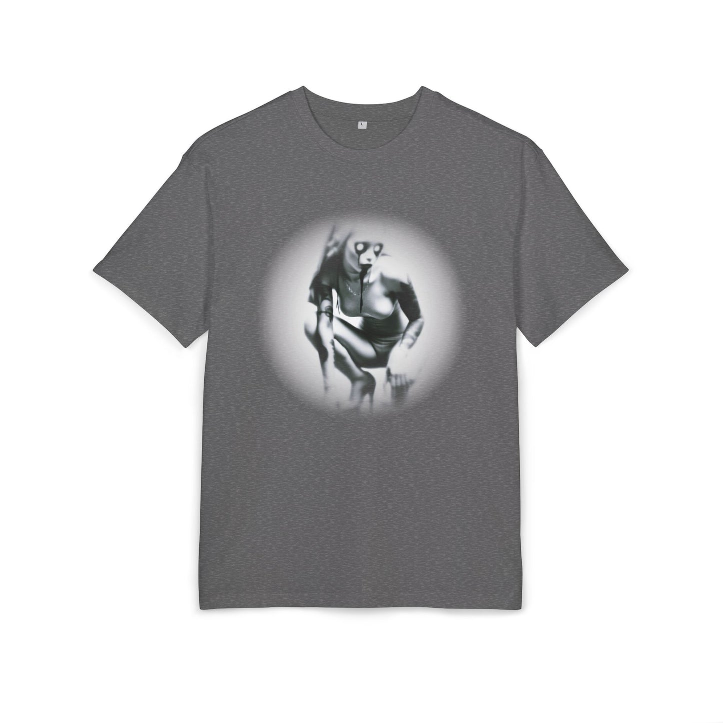 Stylish Unisex Heavy Oversize Tee with Artistic Graphic - Horror Design