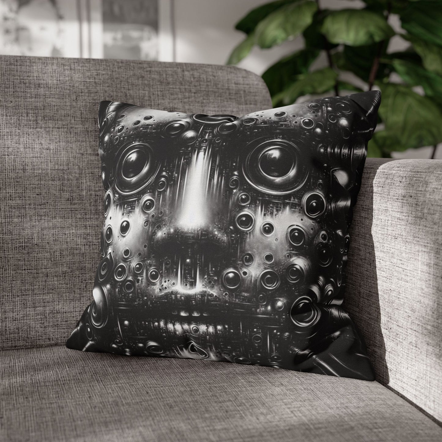 Funky Geometric Pillowcase, Modern Home Decor, Unique Throw Pillow Cover, Artistic Cushion Cover, Gift for Art Lovers