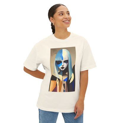 Artistic Oversized Tee, Stylish Graphic Top, Trendy Unisex Shirt, Unique Art Apparel, Casual Wear, Gift for Art Lovers