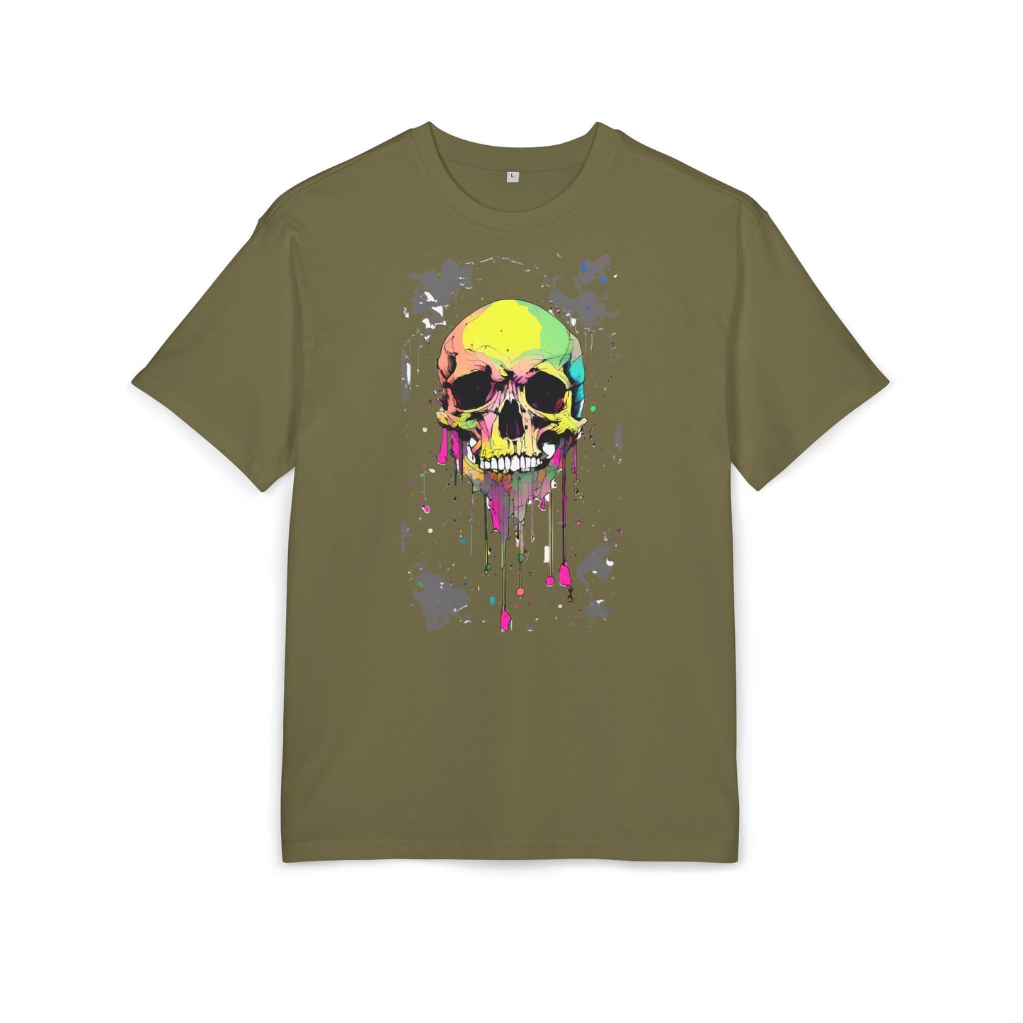 Colorful Skull Oversized Tee - Edgy Graphic Shirt for Casual Wear, Street Style, Gifts, etc.