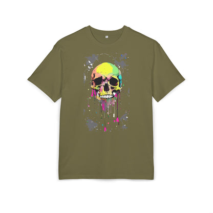 Colorful Skull Oversized Tee - Edgy Graphic Shirt for Casual Wear, Street Style, Gifts, etc.