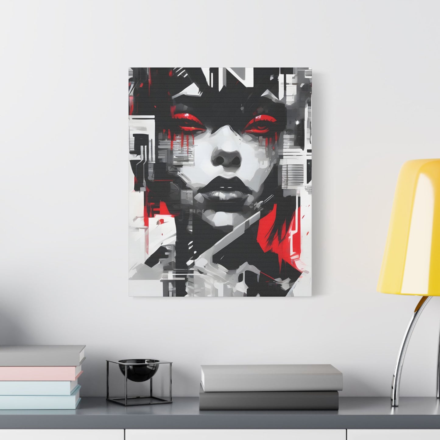 Stretched Canvas Art, Edgy Wall Decor, Modern Home Interior, Statement Piece, Unique Artwork for Living Room, Gift Idea