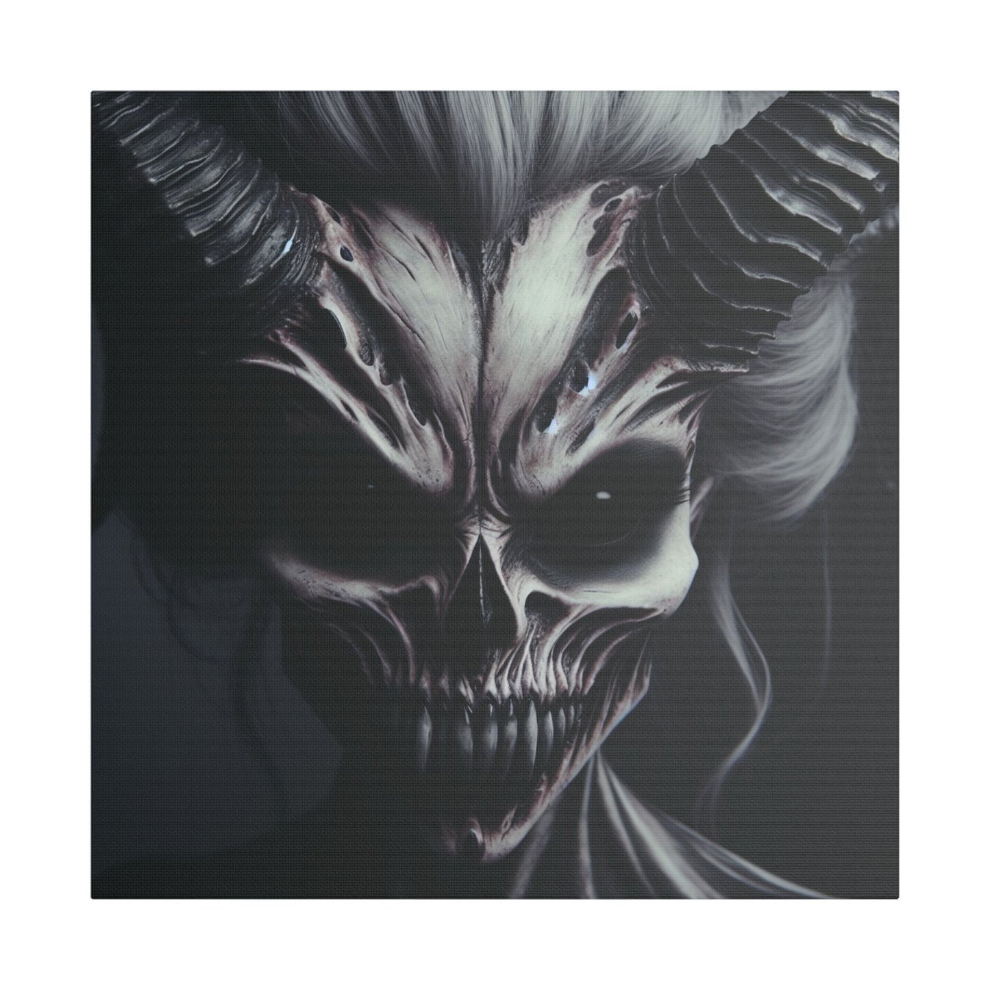 Gothic Wall Art, Demon Canvas, Creepy Decor, Dark Aesthetic Artwork, Spooky Home Decor, Halloween Art