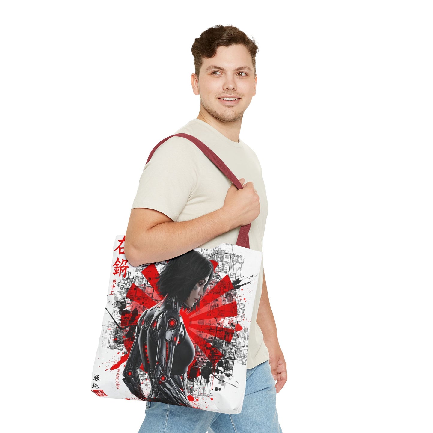 Futuristic Anime Tote Bag - Stylish, Unique, and Perfect for Everyday Use, Gifts for Anime Fans, Shopping, Beach, and Gym