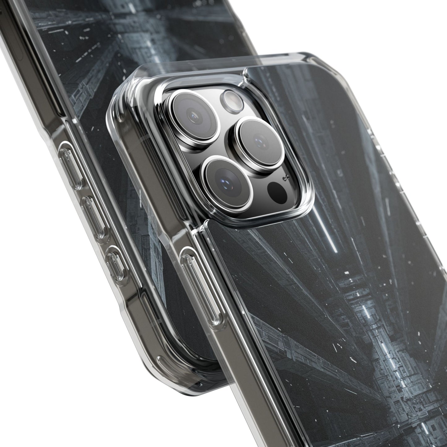 Sci-Fi Phone Case with Magnetic Clear Impact Design, Futuristic Cell Phone Cover, Unique Gifts for Tech Lovers, Holiday Present