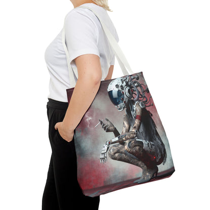 Futuristic Cyborg Tote Bag | Eco-Friendly Carryall for Sci-Fi Lovers, Gift for Tech Enthusiasts, Stylish Everyday Use