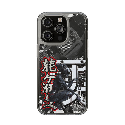 Clear Phone Case with Stylish Graphic Design for Tech Enthusiasts