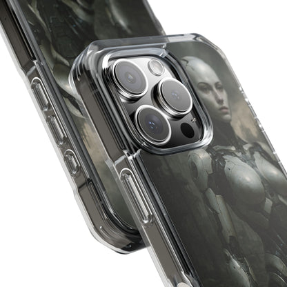 Futuristic Phone Case, Clear Impact Case with Sci-Fi Design, Smartphone Protection, Cyberpunk Aesthetic, Gift for Tech Lovers