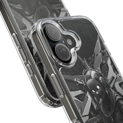 Anime-Inspired Clear Phone Case - Edgy Streetwear Style
