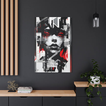 Stretched Canvas Art, Edgy Wall Decor, Modern Home Interior, Statement Piece, Unique Artwork for Living Room, Gift Idea