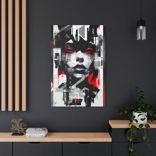 Stretched Canvas Art, Edgy Wall Decor, Modern Home Interior, Statement Piece, Unique Artwork for Living Room, Gift Idea