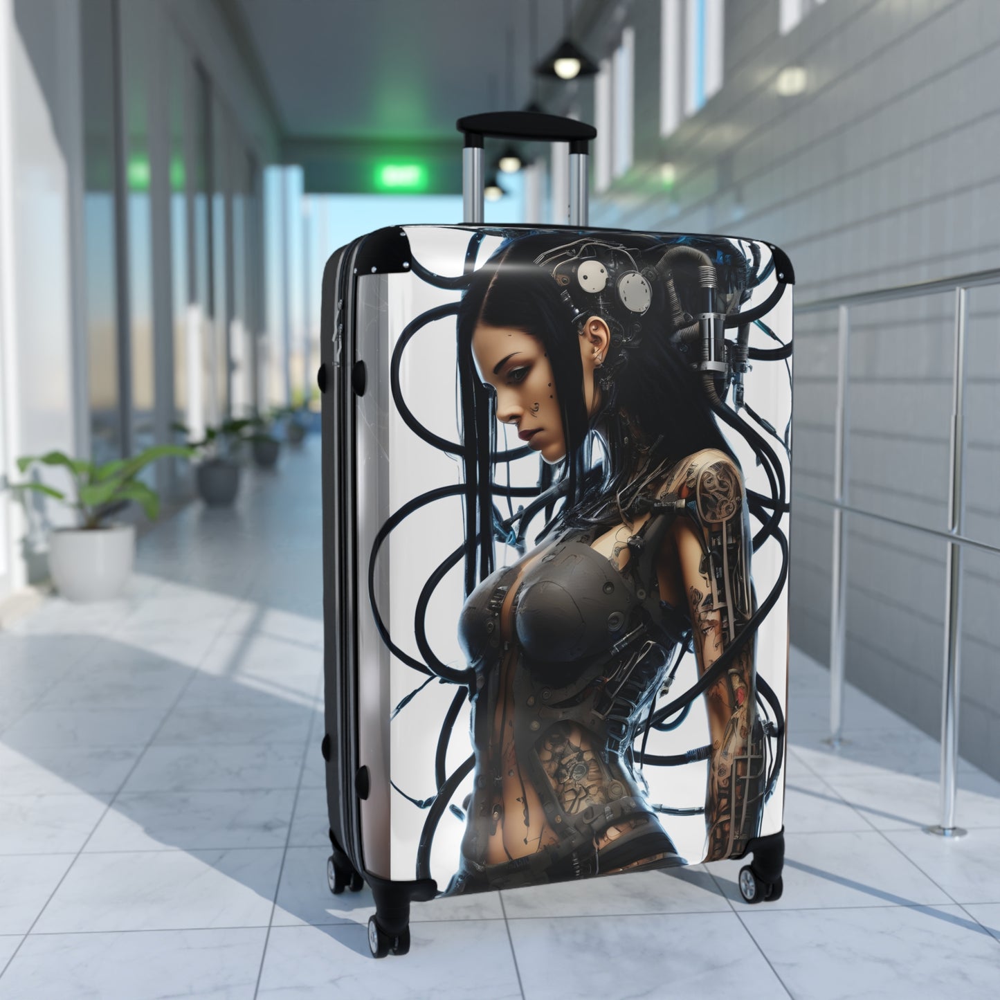 Travel Suitcase - Stylish Cyber Design for Adventurers