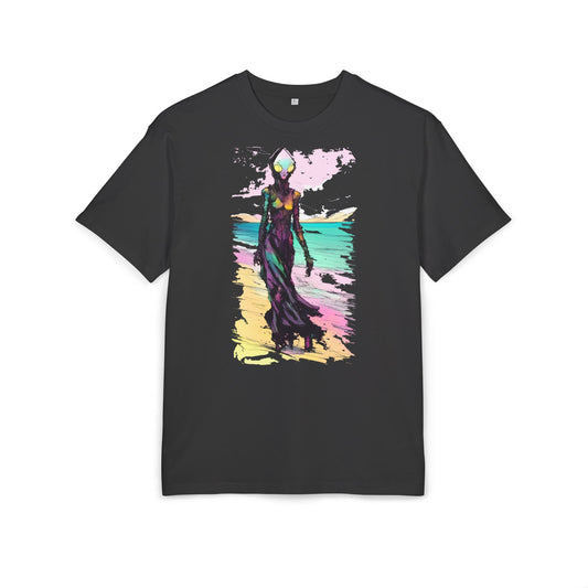 Beach Vibes Oversize Tee - Artistic Graphic Tee, Summer Style, Unisex T-Shirt, Boho Fashion, Casual Wear
